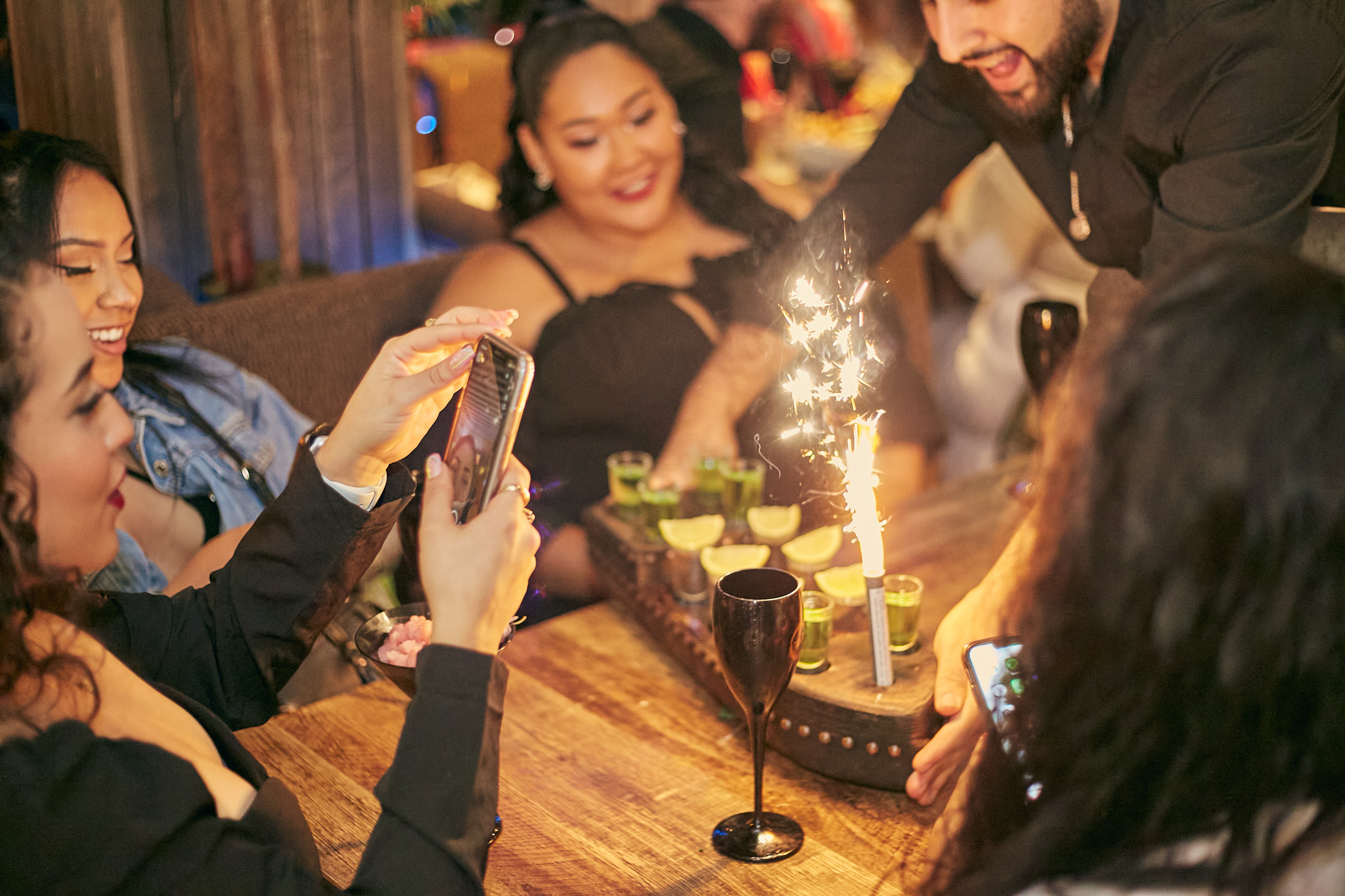 bottomless brunch shows and birthdays sparklers